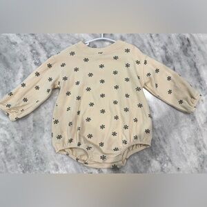 Rylee + Cru Cream Long-Sleeve Floral One-Piece
